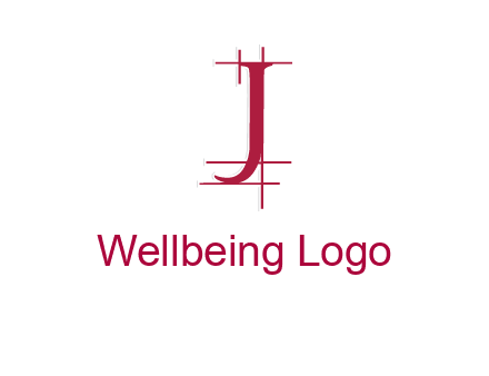 architectural lines in letter j logo