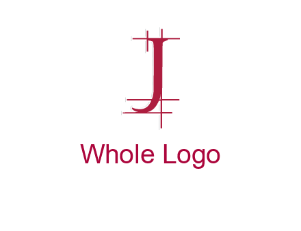 architectural lines in letter j logo