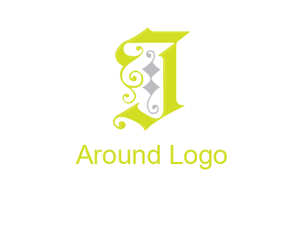 ornamental letter j logo