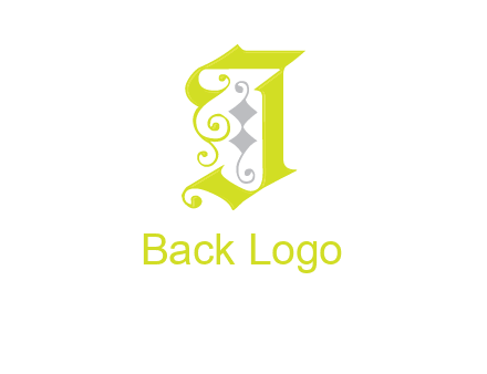 ornamental letter j logo