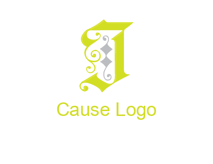 ornamental letter j logo