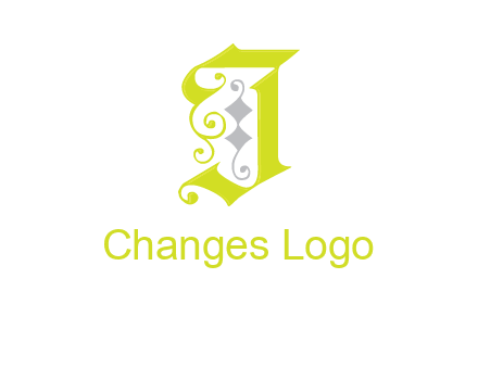 ornamental letter j logo