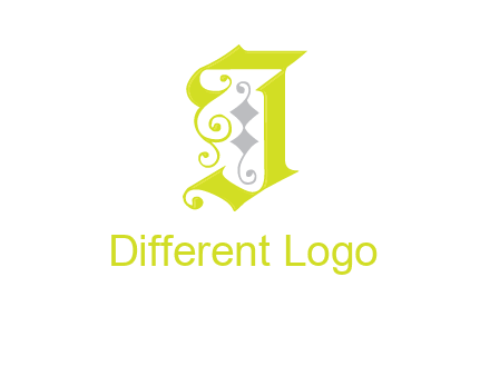 ornamental letter j logo