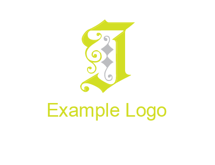 ornamental letter j logo