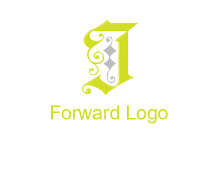 ornamental letter j logo