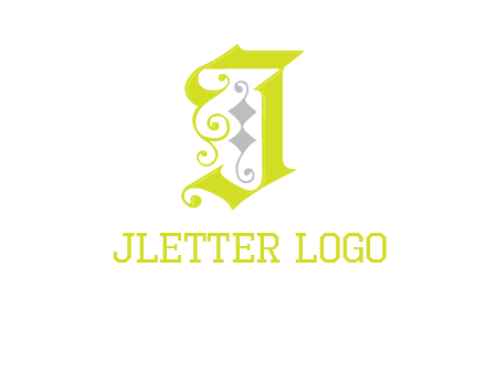 ornamental letter j logo