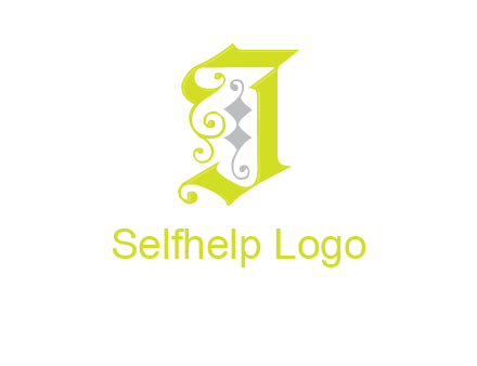 ornamental letter j logo