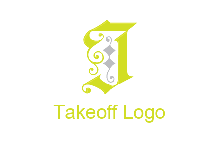 ornamental letter j logo