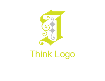 ornamental letter j logo