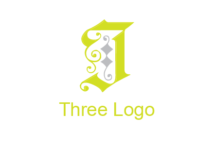 ornamental letter j logo