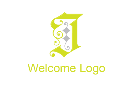 ornamental letter j logo