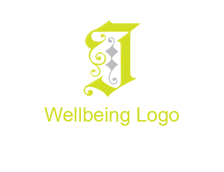 ornamental letter j logo