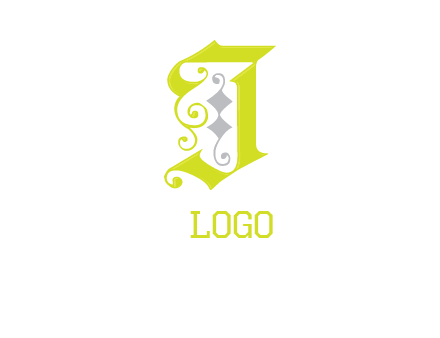 ornamental letter j logo