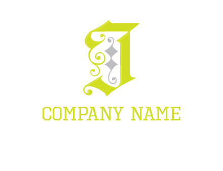 ornamental letter j logo