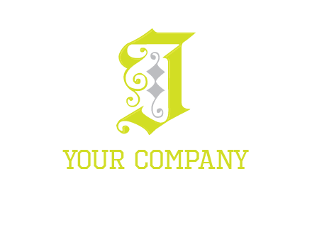 ornamental letter j logo