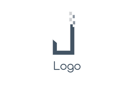 digital letter j logo