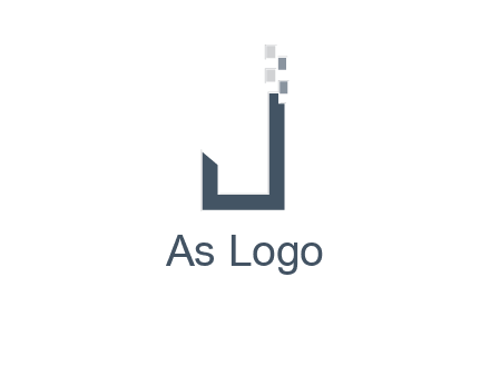 digital letter j logo