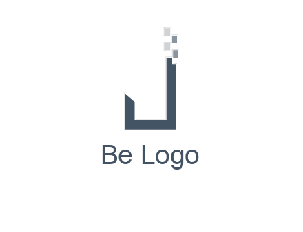 digital letter j logo