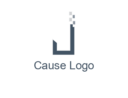 digital letter j logo