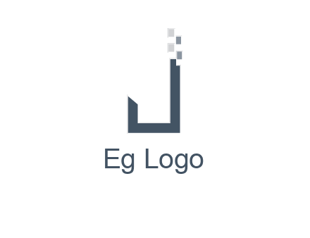 digital letter j logo