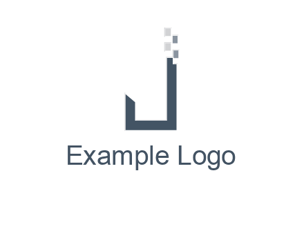 digital letter j logo
