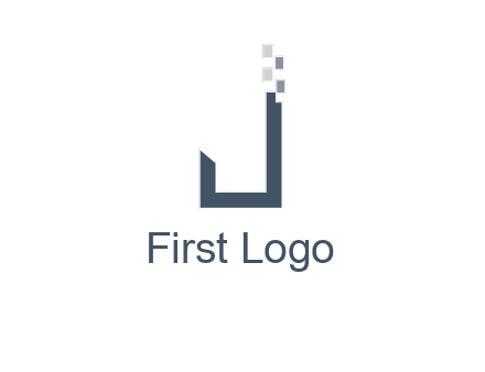 digital letter j logo