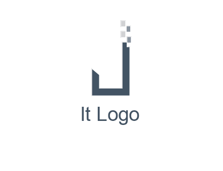 digital letter j logo