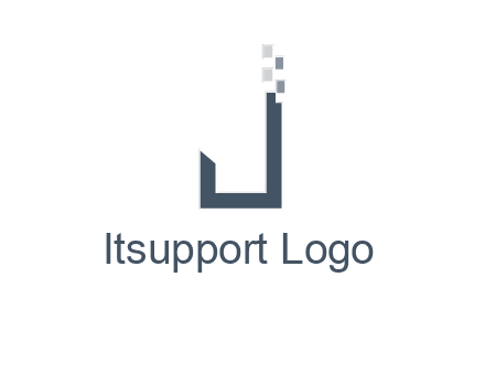 digital letter j logo