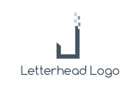 digital letter j logo
