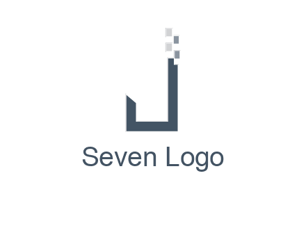 digital letter j logo