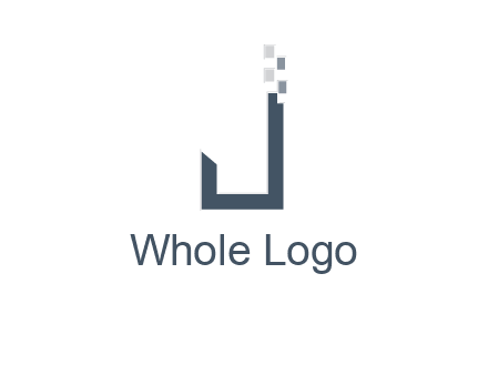 digital letter j logo