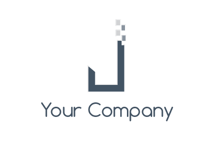 digital letter j logo