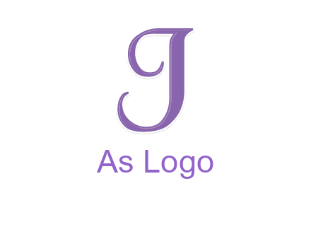 letter J with swooshes