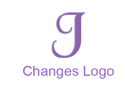 letter J with swooshes