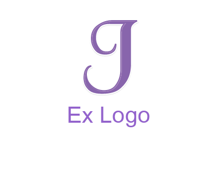 letter J with swooshes