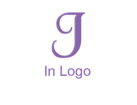 letter J with swooshes