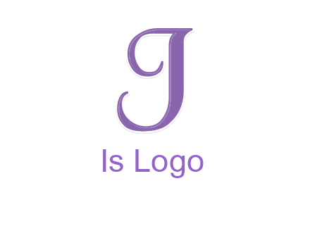 letter J with swooshes