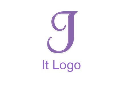 letter J with swooshes