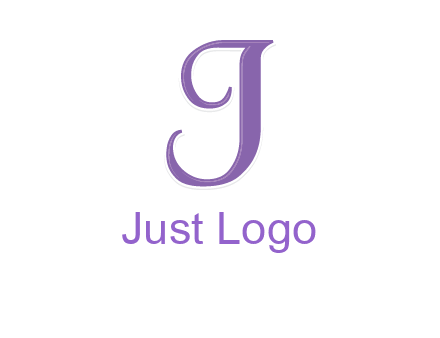 letter J with swooshes