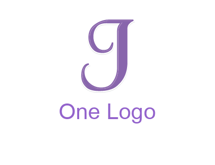 letter J with swooshes