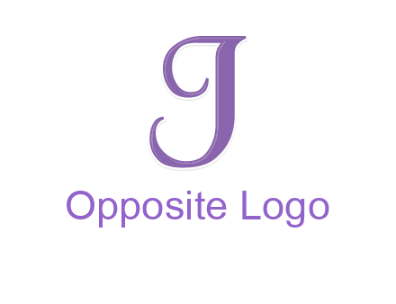 letter J with swooshes