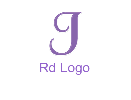 letter J with swooshes