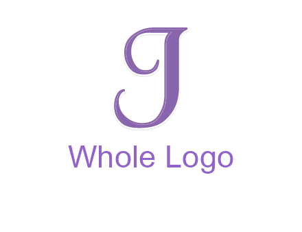 letter J with swooshes