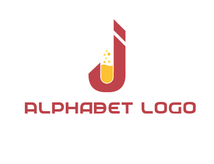 flask merged with letter j logo