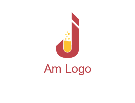flask merged with letter j logo