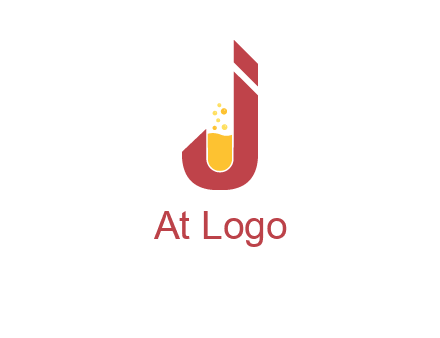 flask merged with letter j logo