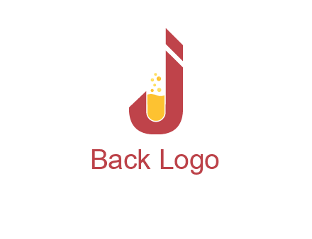 flask merged with letter j logo