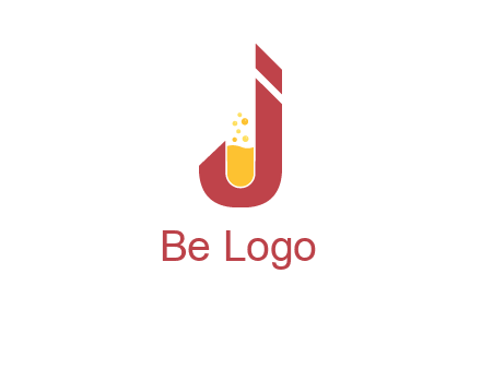 flask merged with letter j logo