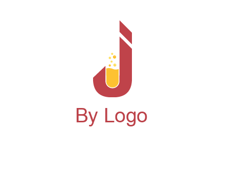 flask merged with letter j logo