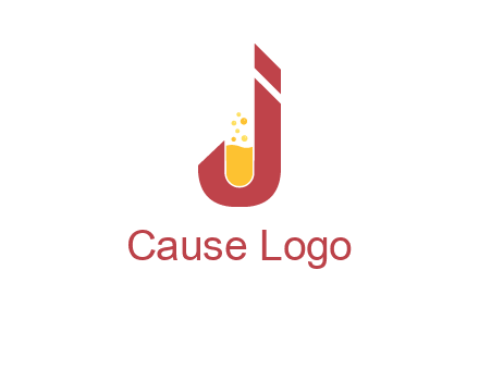 flask merged with letter j logo